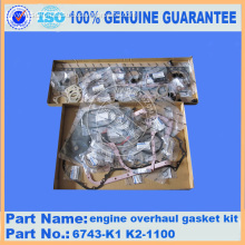 PC400-7 6D125E Engine CYLINDER HEAD GASKET KIT 6159-K1-9900 6159-K2-9900